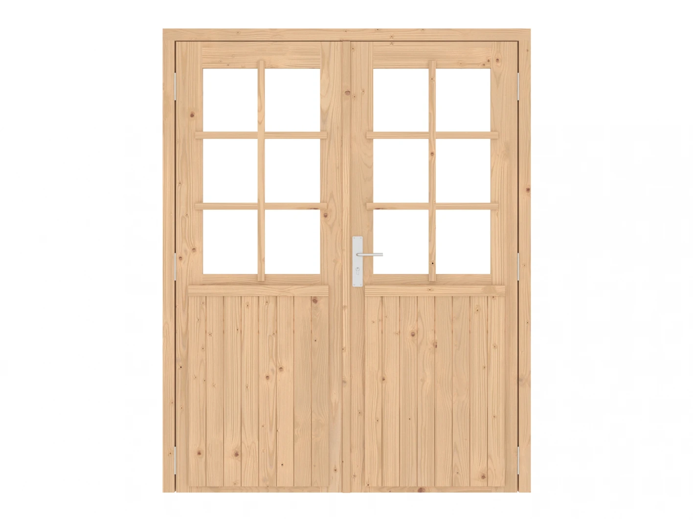 Dubbele Deur 6-ruits Vuren 170 x 202 cm - Afbeelding 1